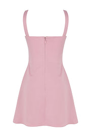 Kara Pink Quartz Mini Dress - Light Pink