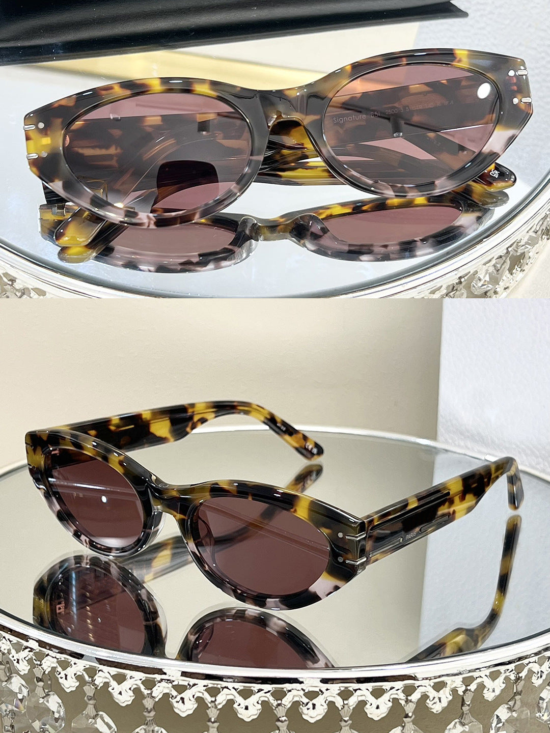 Tortoise shell frame sunglasses