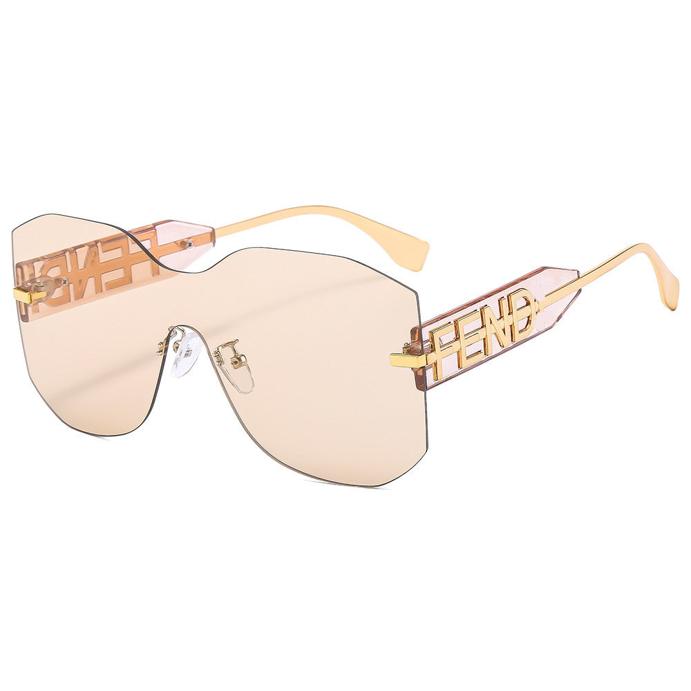 Metal rimless sunglasses