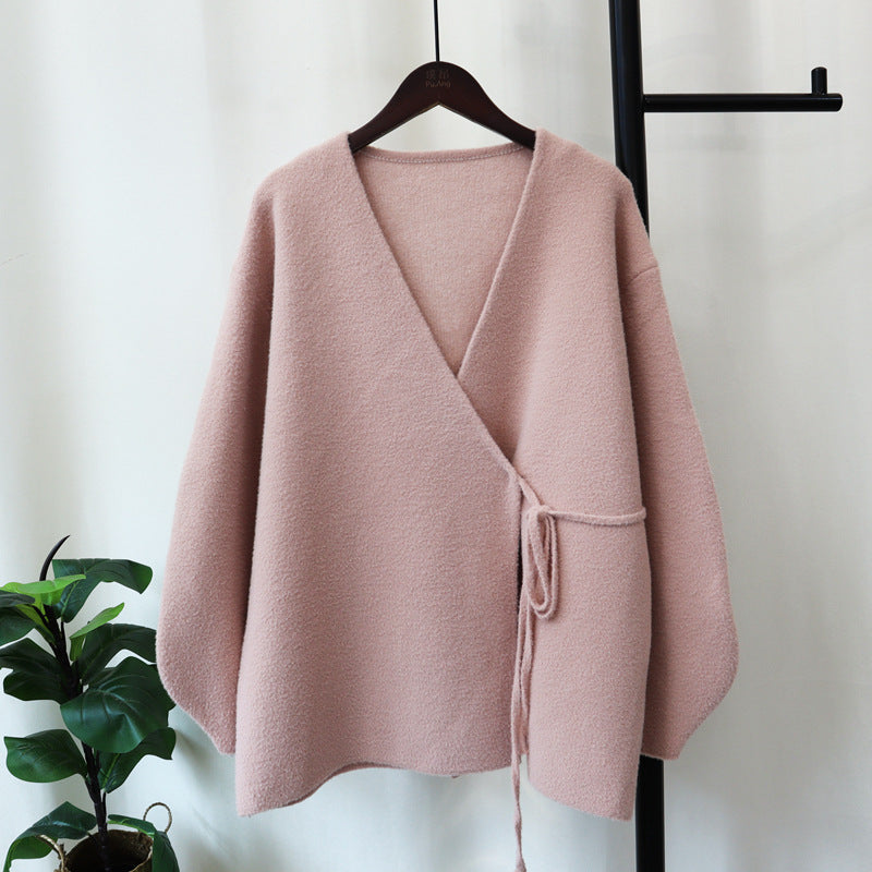 Double-sided loose sweater jacket