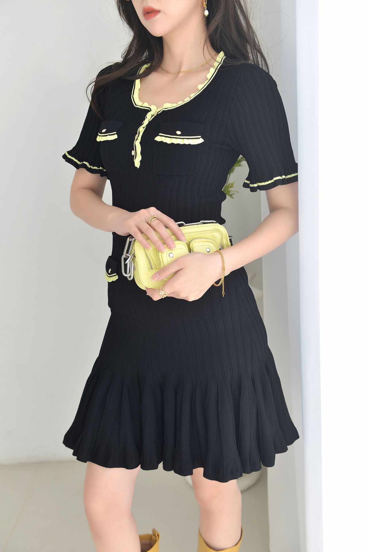 Commuter Pleated Dress