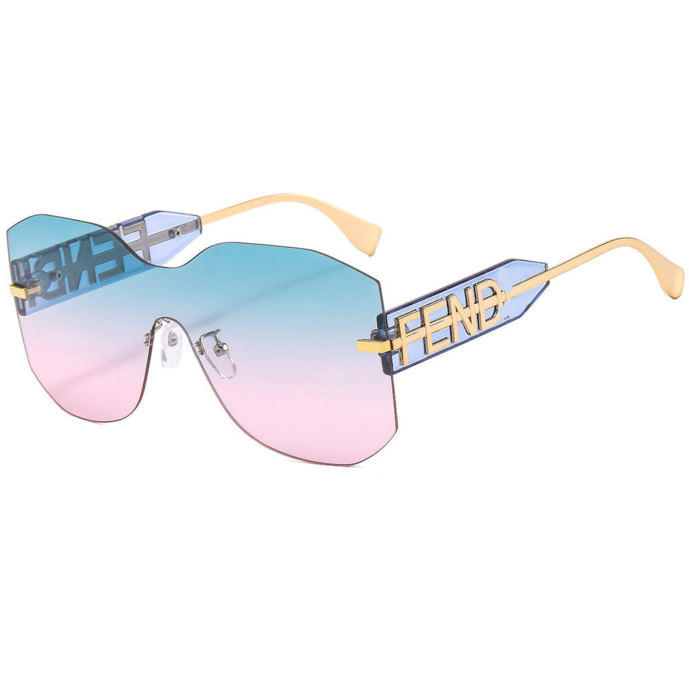 Metal rimless sunglasses