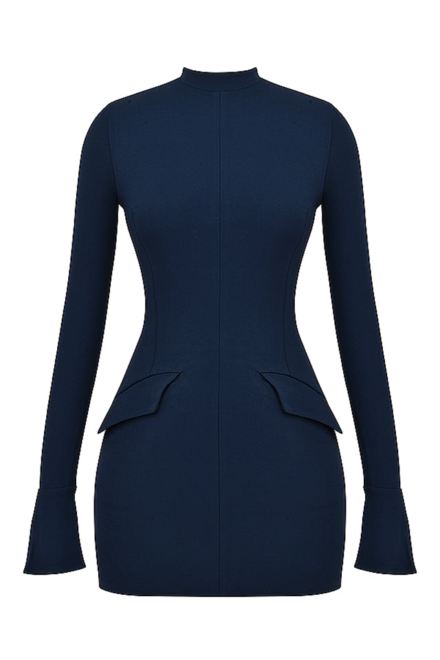 MAHALIA NAVY MINI DRESS - Navy Blue