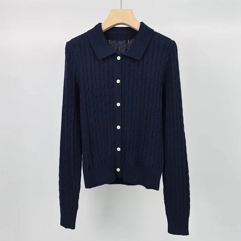 cotton polo neck blazer