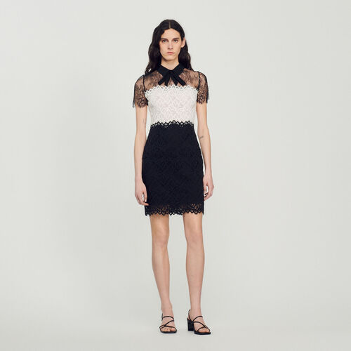 TWO-TONE LACE DRESS