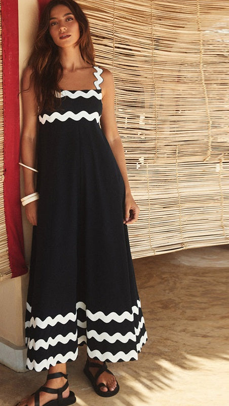 Printed long dress for women