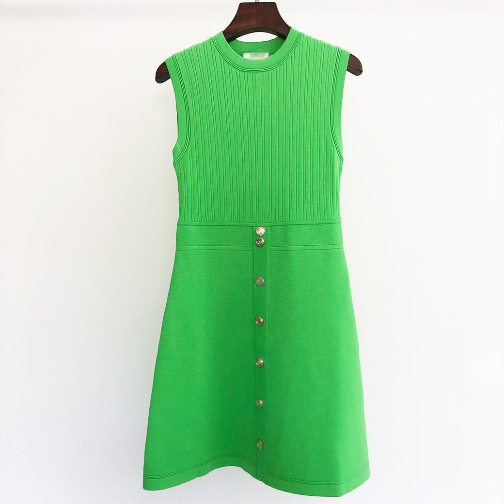 Knitted  women's crew neck dress