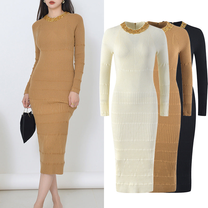 Celebrity temperament knitted dress