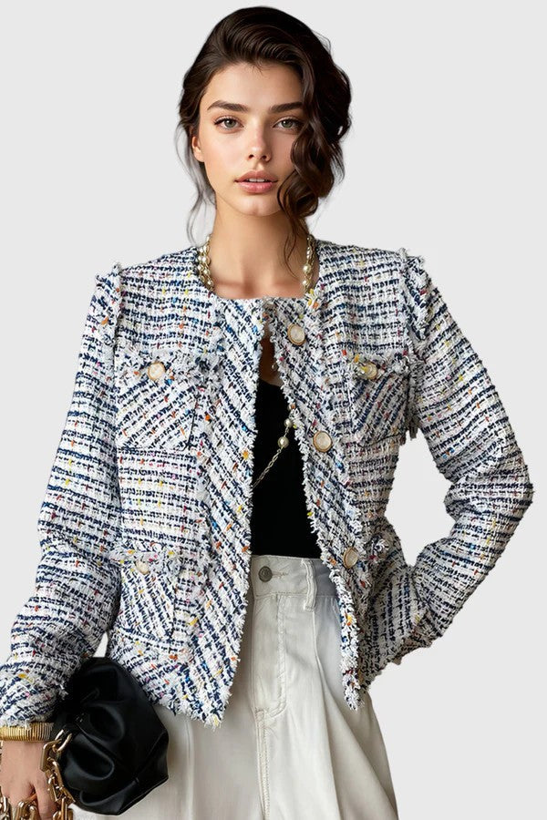 Tweed Long Sleeve Jacket