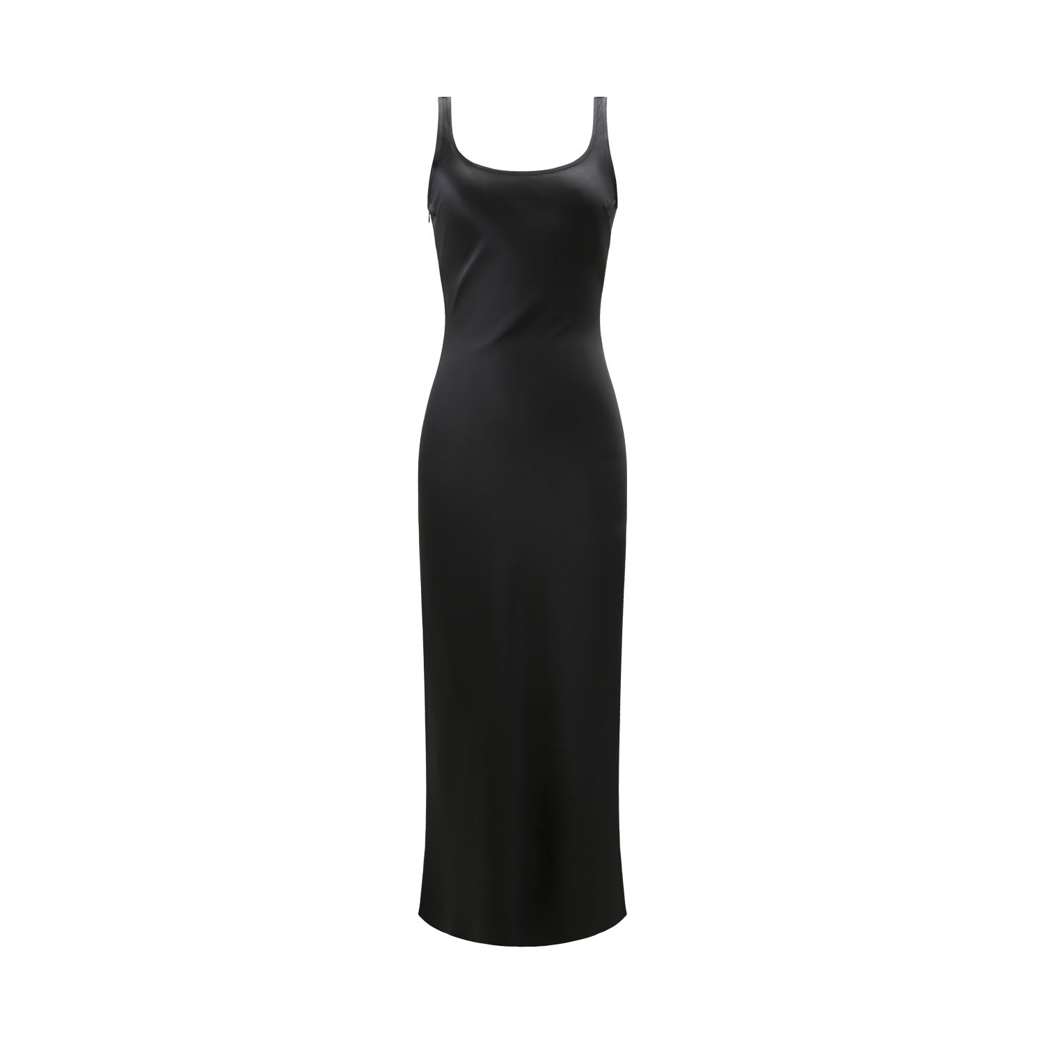 Fitted mid-length hip-wrapping dress