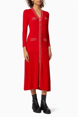 Sandro Esmeralda Midi Dress in Viscose Knit