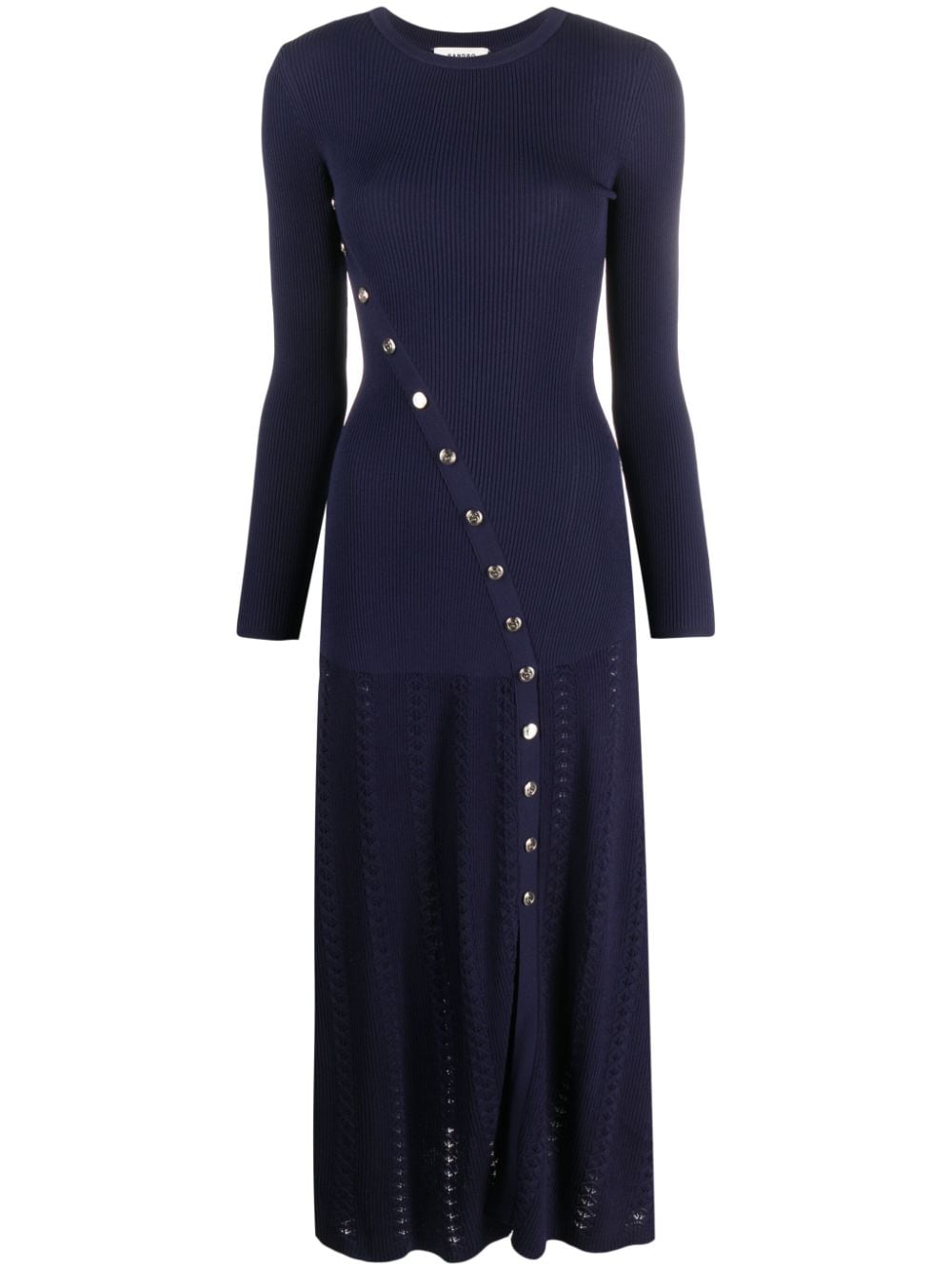 knitted maxi dress - Dark blue