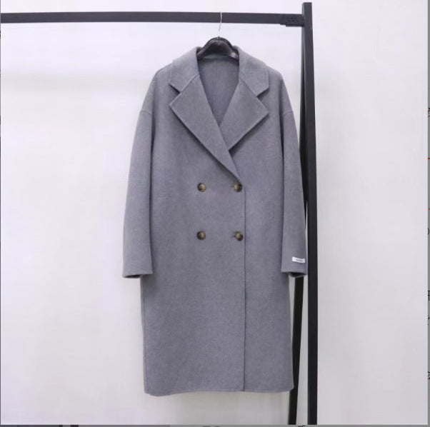 Double-sided tweed mid-length new slimming Jacket