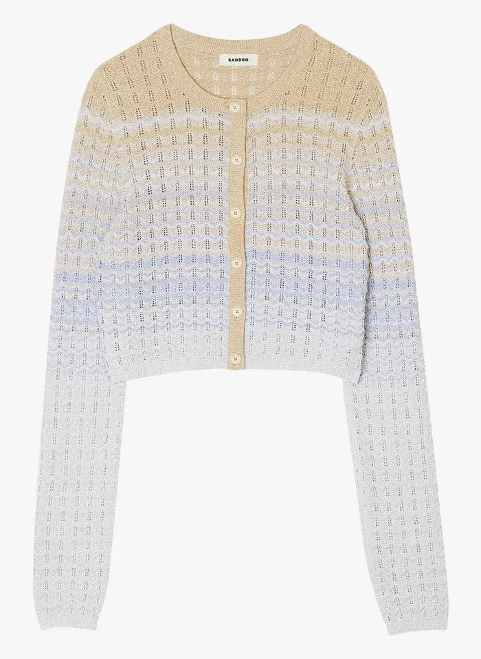 SANDRO Knitted cardigan with gradient effect | Multi-coloured