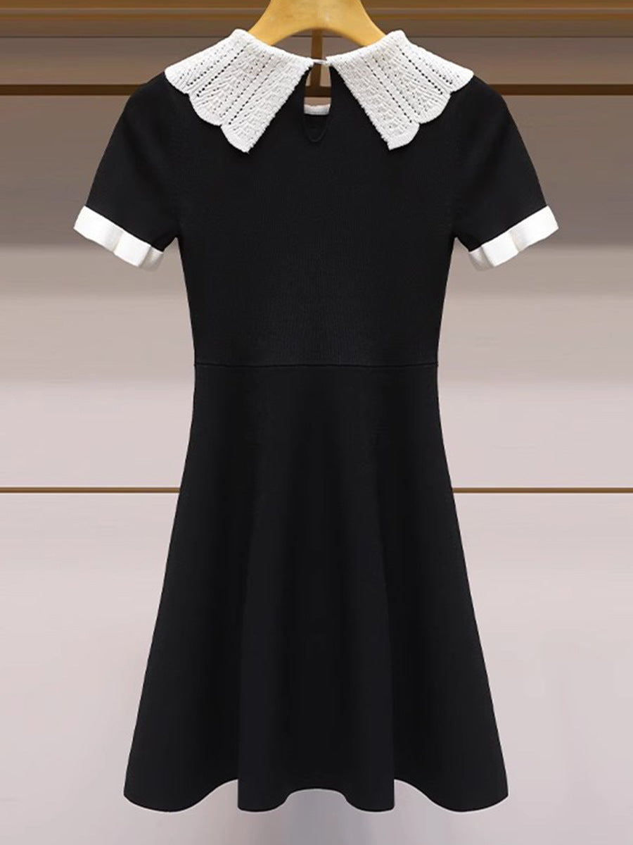 Doll Neck Knit Dress