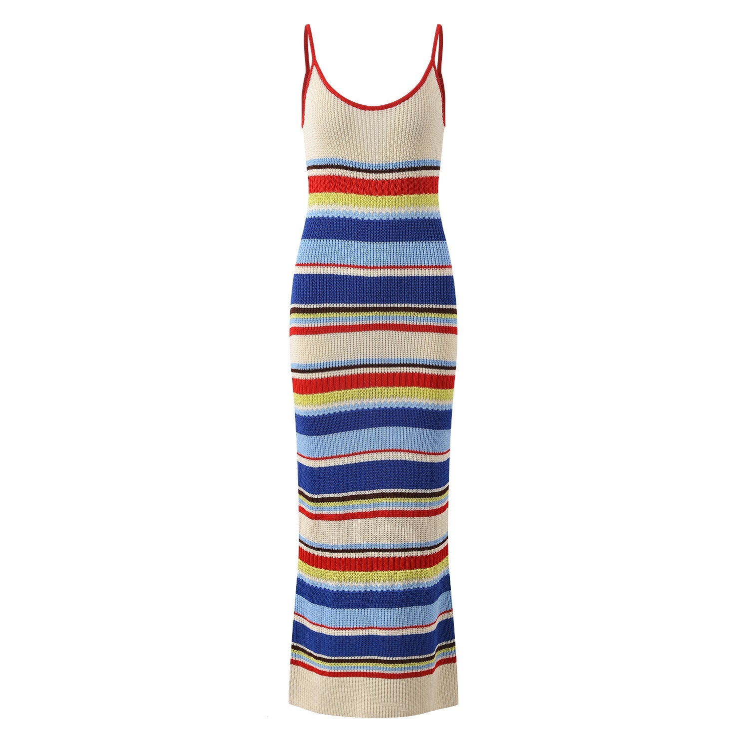 Rainbow stripes long sundress