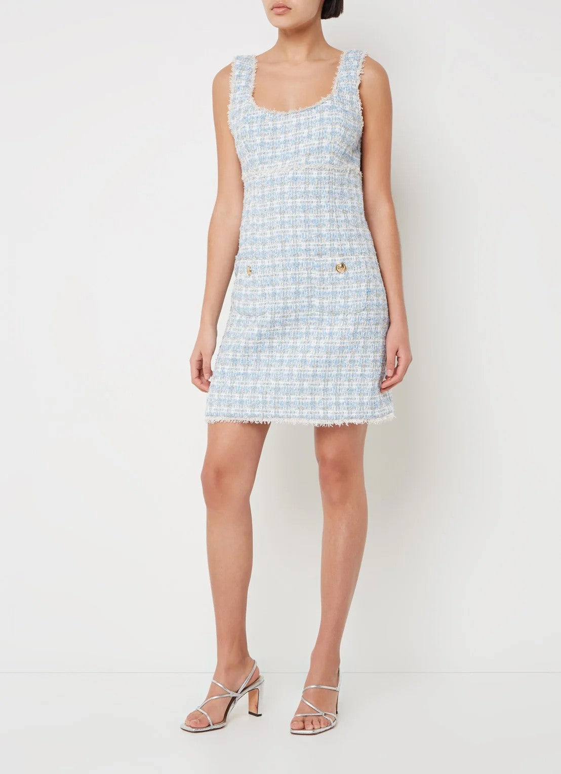 Sandro Mini dress with tweed look and lurex