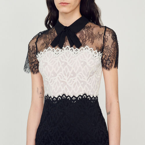 TWO-TONE LACE DRESS