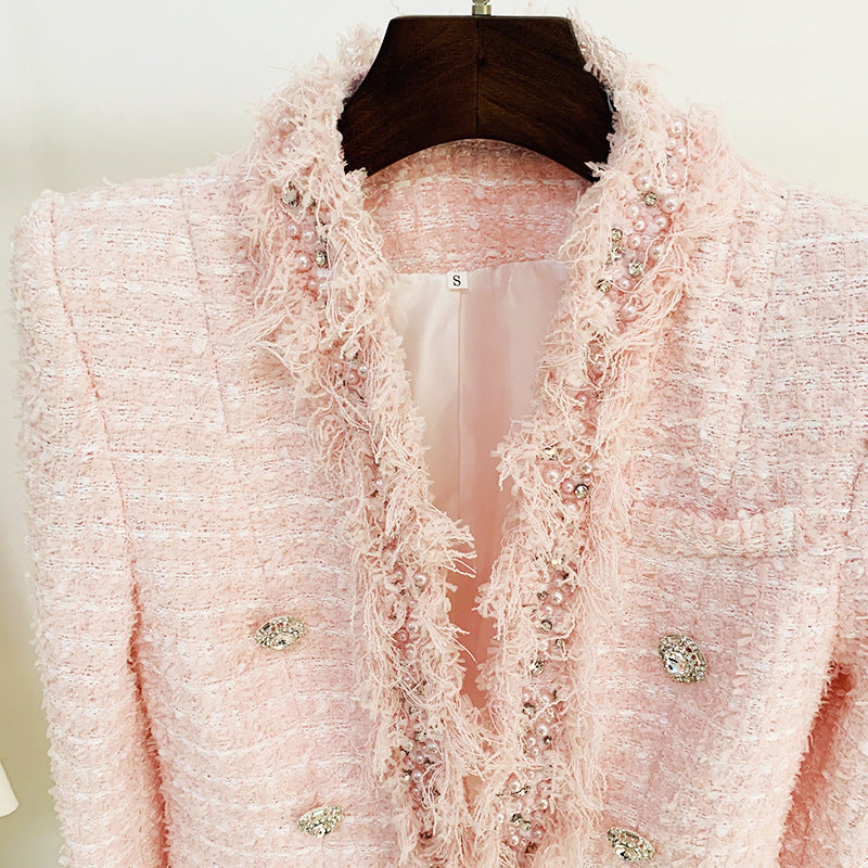 Diamond buckle  beaded jacket