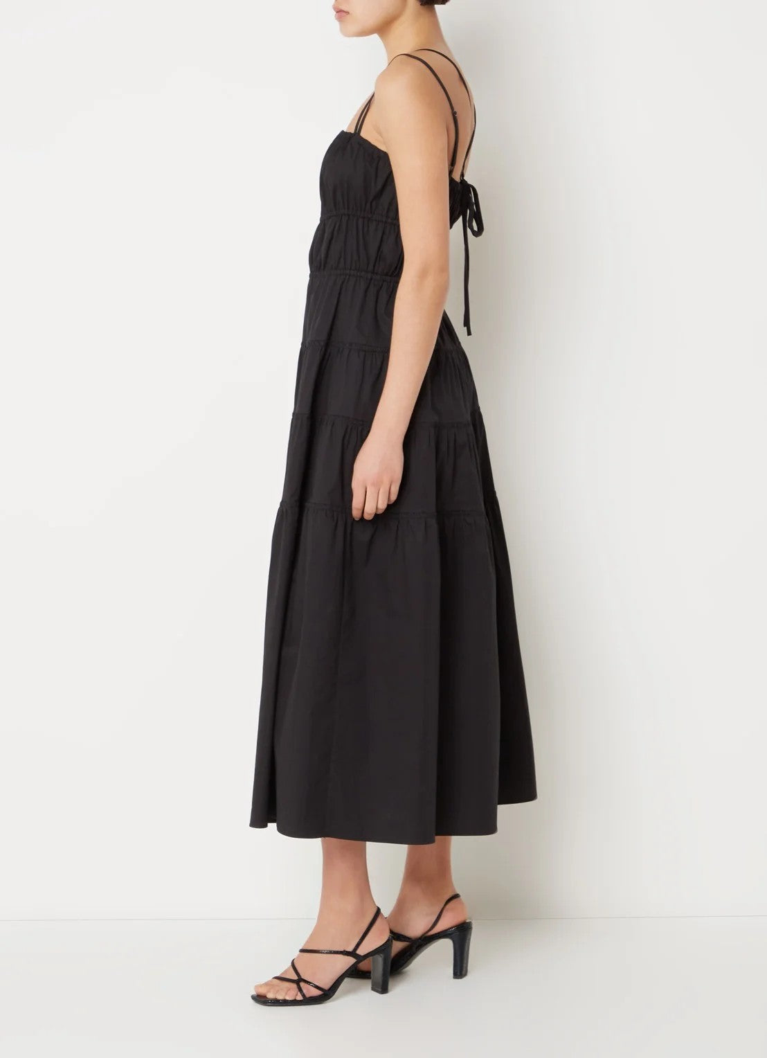 Sandro Layered midi dress with stretch