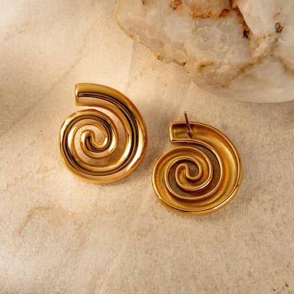 Spiral Sunburst Earrings I Gold