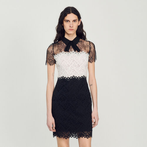 TWO-TONE LACE DRESS