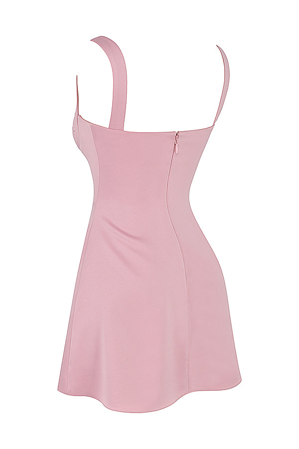 KARA PINK QUARTZ MINI DRESS - Light Pink