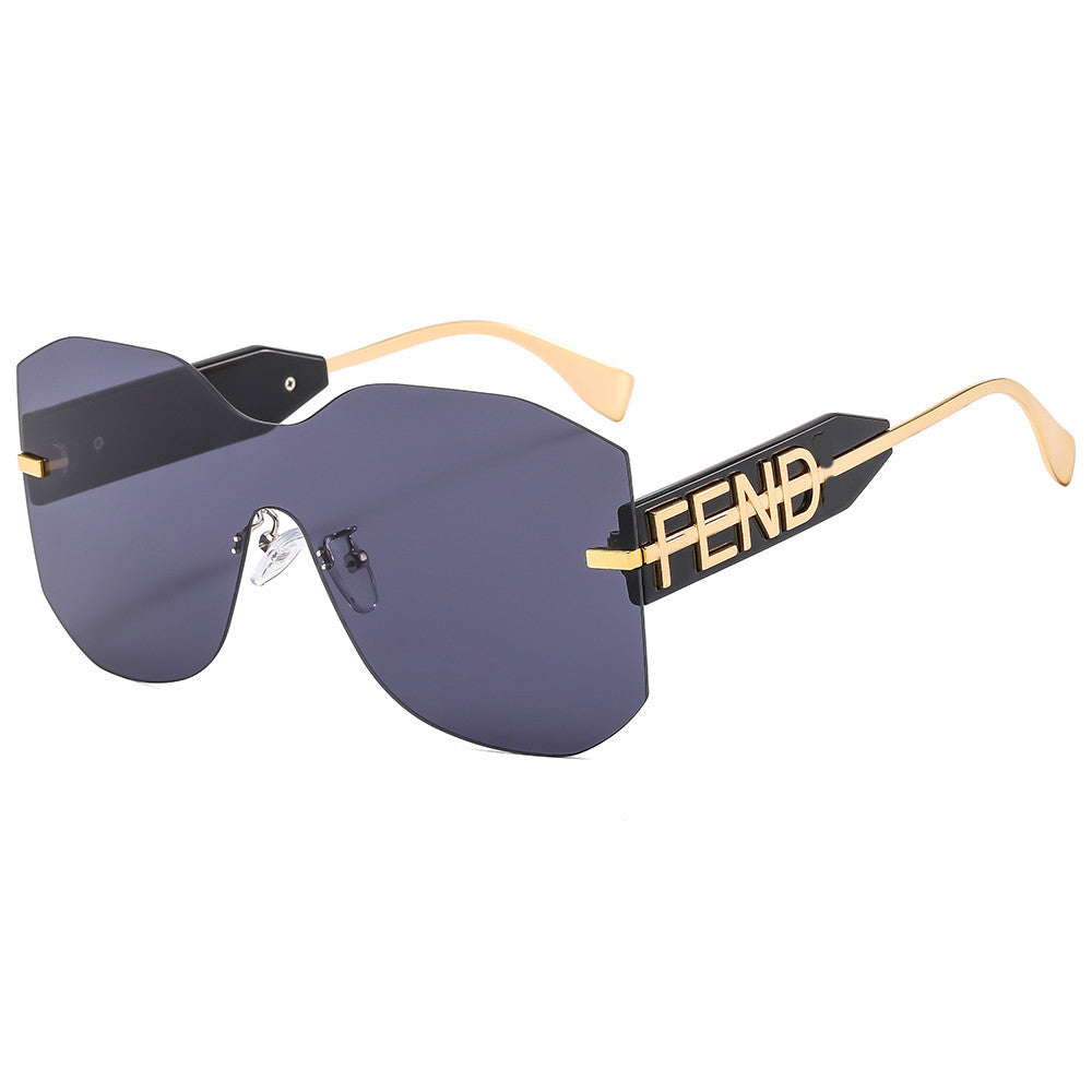 Metal rimless sunglasses