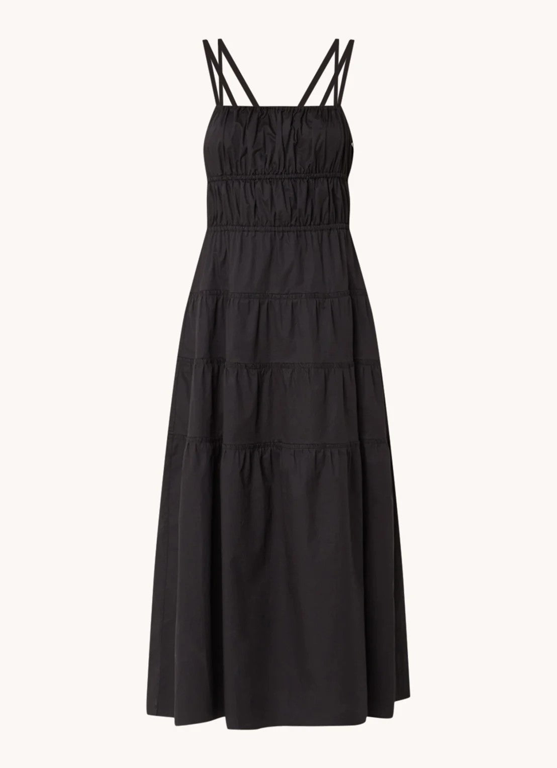 Sandro Layered midi dress with stretch