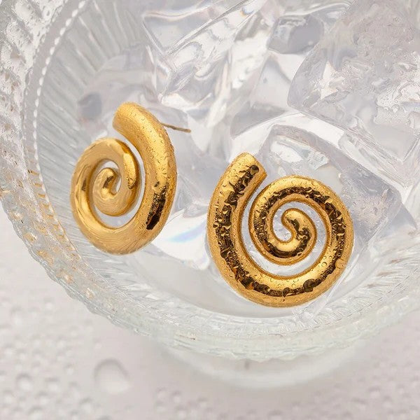 Spiral Sunburst Earrings I Gold