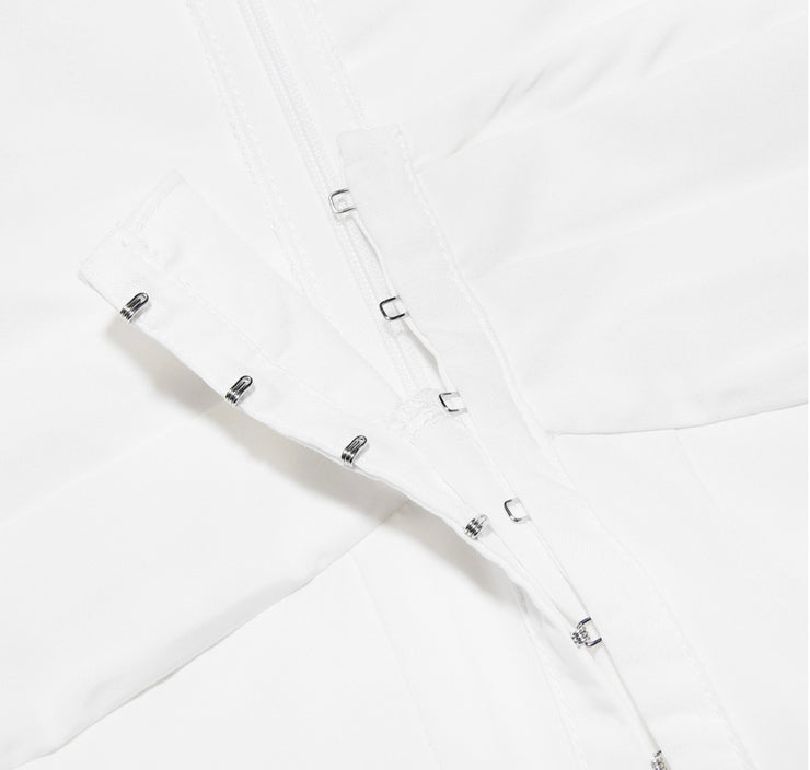 CUPID WHITE PLEATED MINI DRESS - White