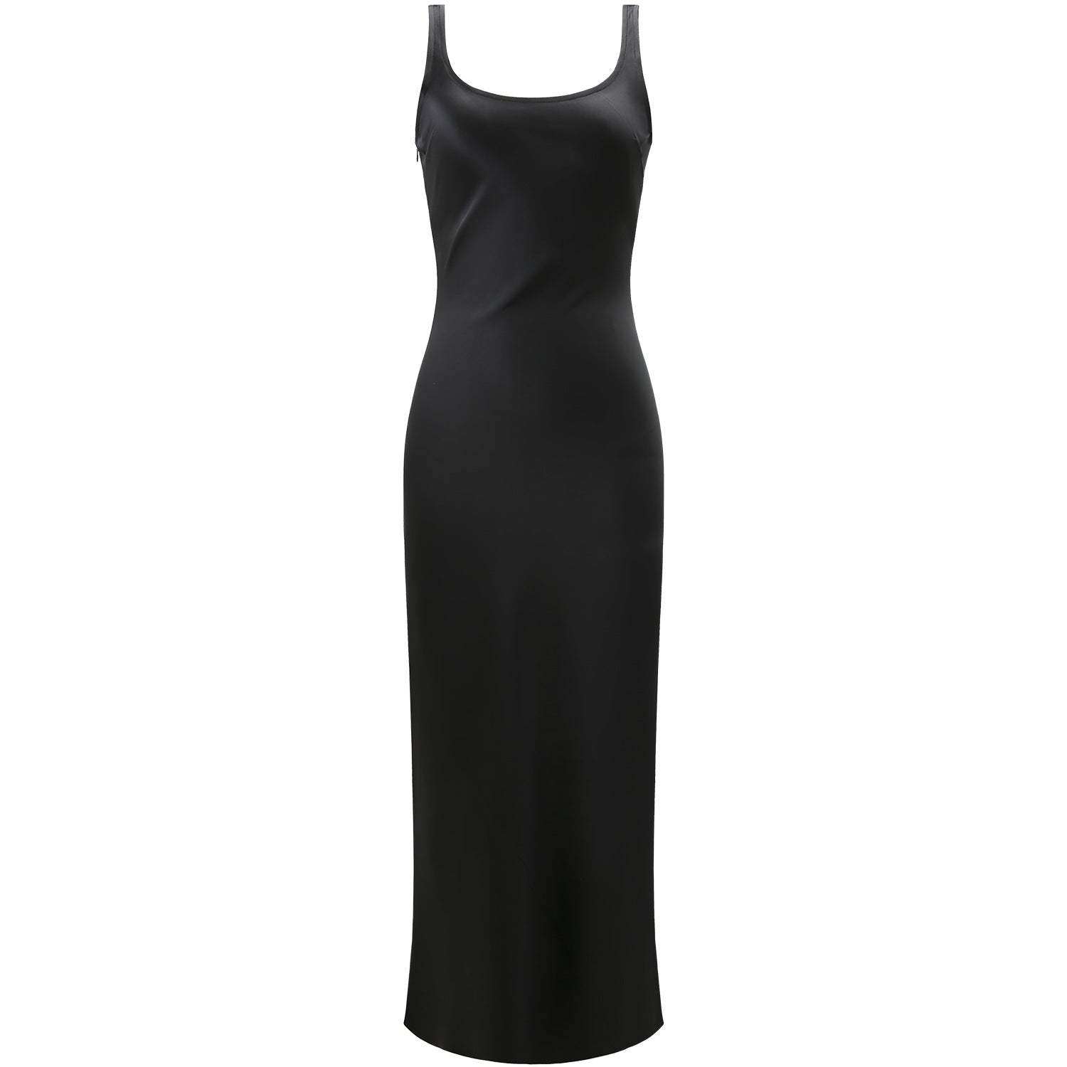 Fitted mid-length hip-wrapping dress