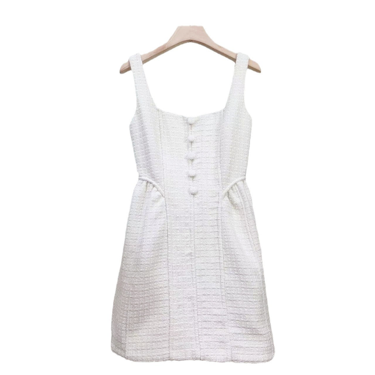 Sleeveless  u-neck suspender Dress