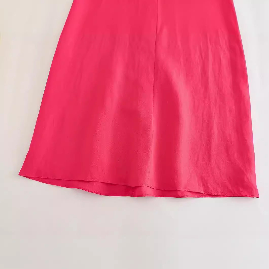 Drawstring sleeveless dress