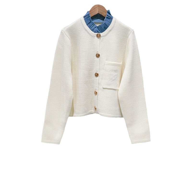 Collar Knitted Blazer