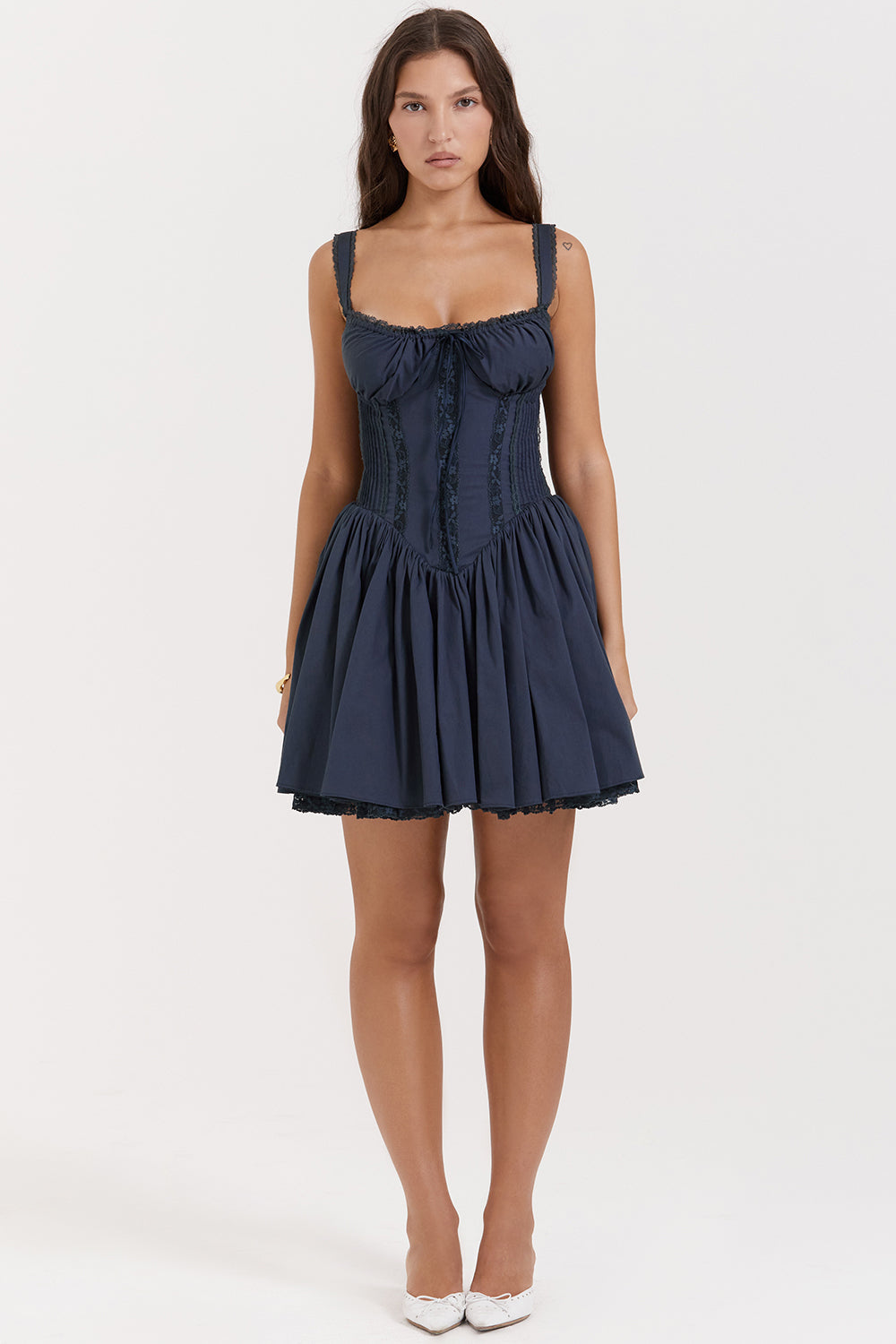 PIETRA CORSET MINI DRESS - Blue