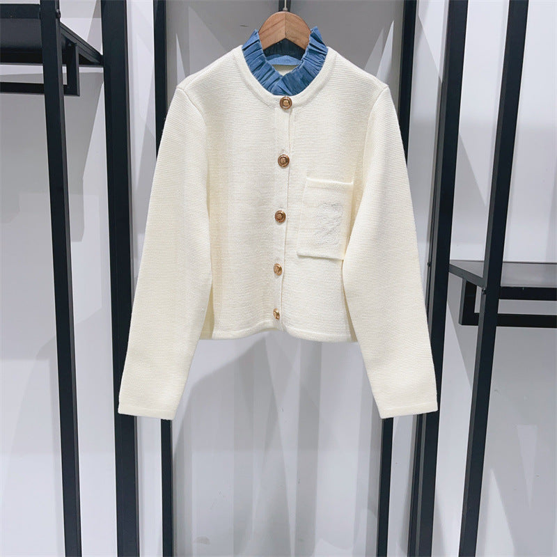 Collar Knitted Blazer