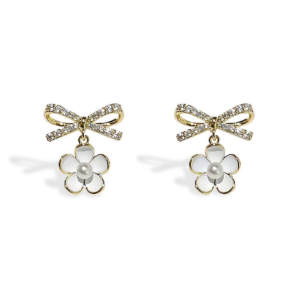 Chery and flower Stud earrings