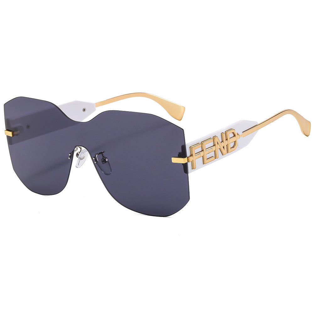 Metal rimless sunglasses