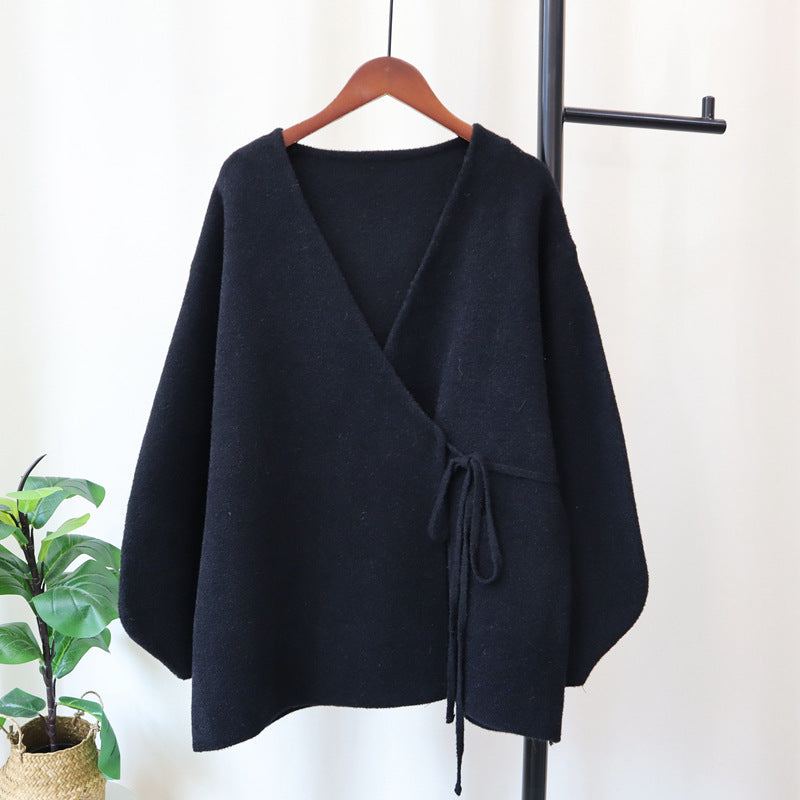 Double-sided loose sweater jacket