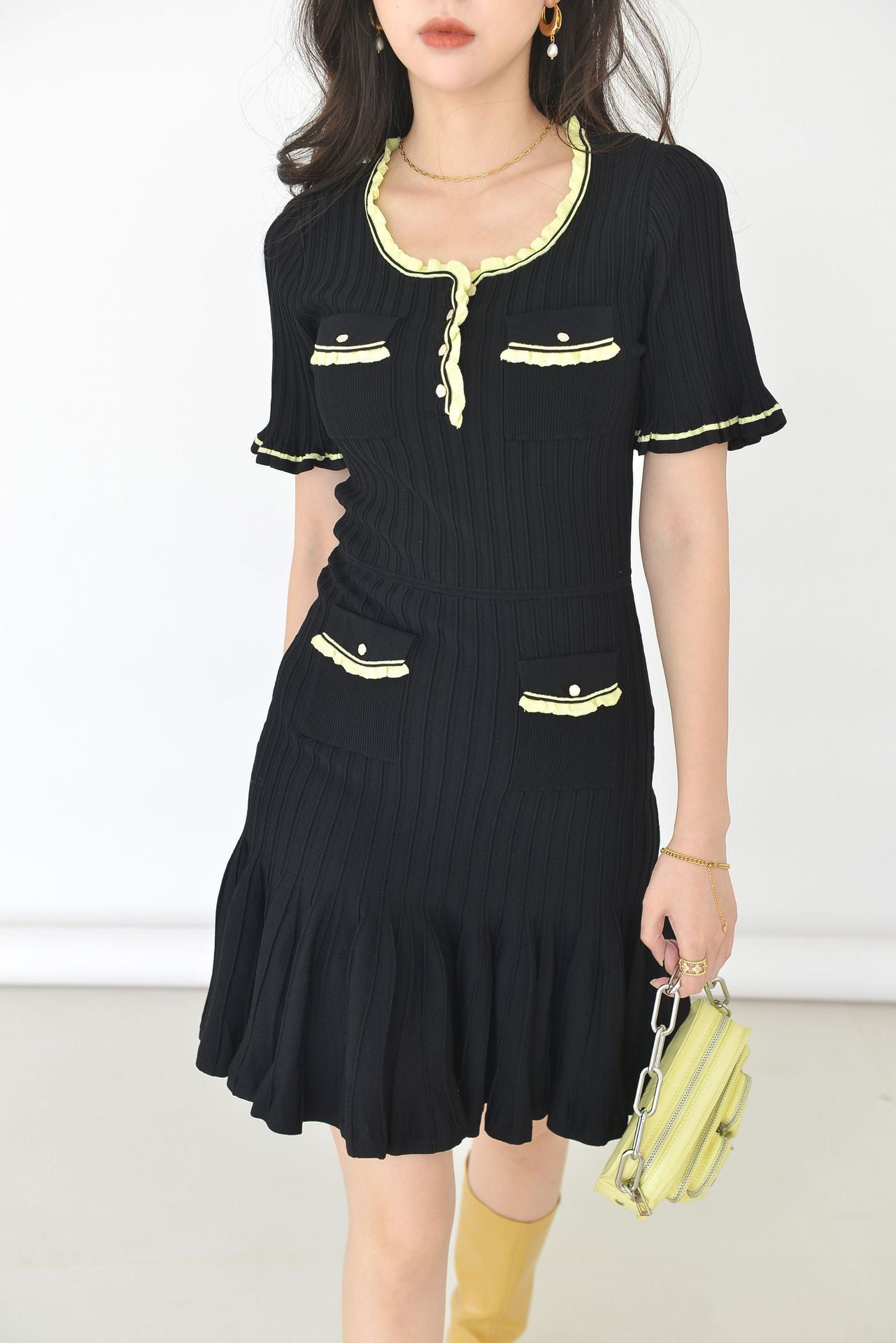 Commuter Pleated Dress