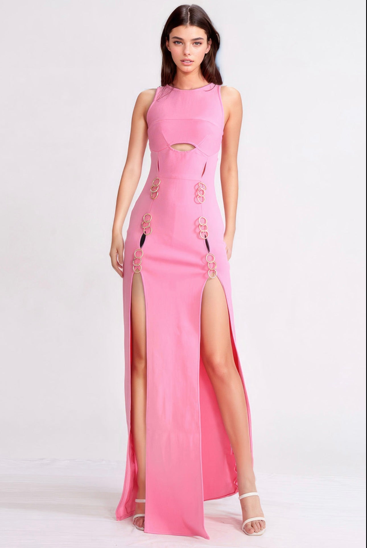 ALICE High Slits MAXI DRESS - Pink