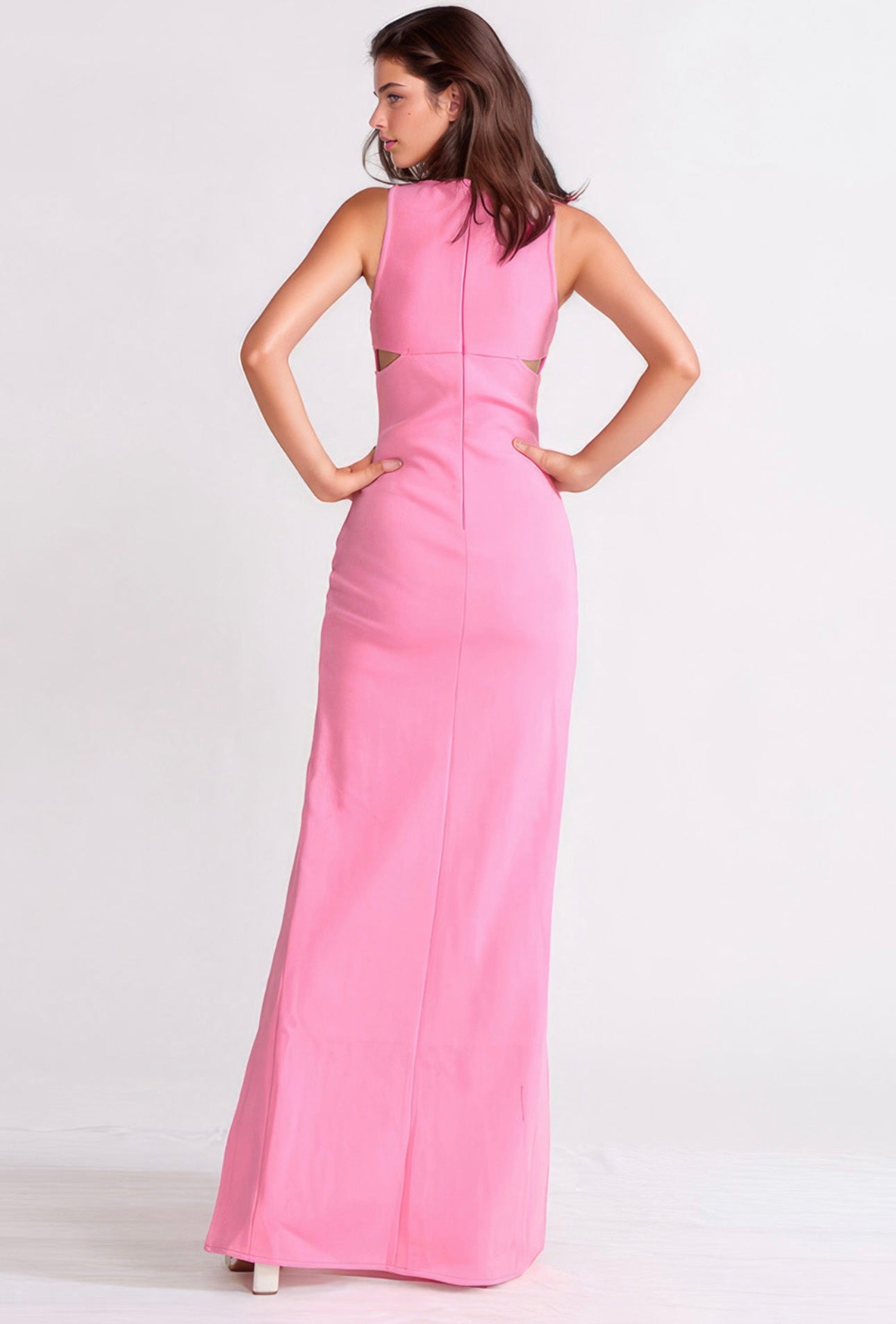 ALICE High Slits MAXI DRESS - Pink