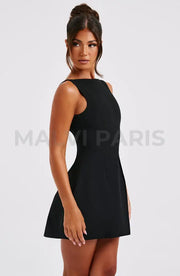 Alana Classic Mini Dress - Black