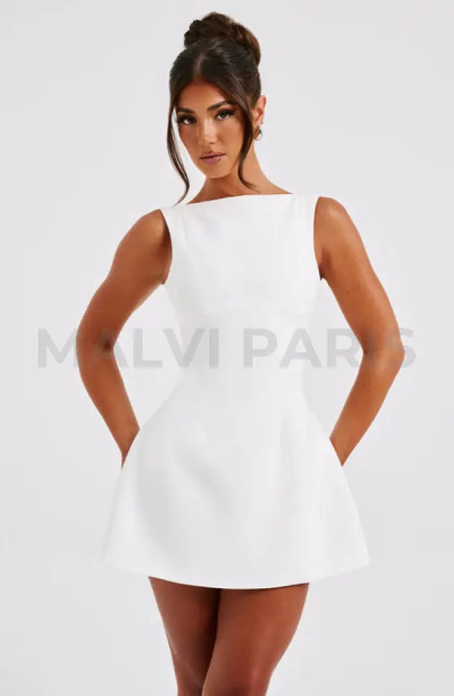 Alana Classic Mini Dress - White