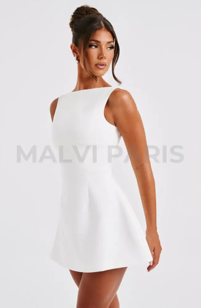 Alana Classic Mini Dress - White