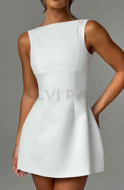 Alana Classic Mini Dress - White