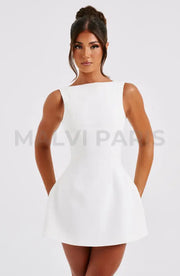 Alana Classic Mini Dress - White