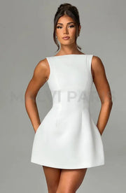 Alana Classic Mini Dress - White