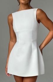 ALANA CLASSIC MINI   DRESS - White